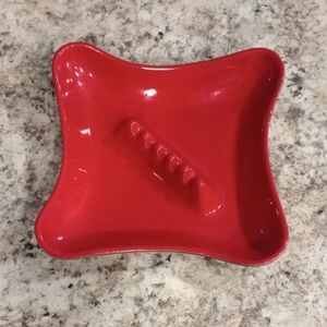 Vintage Red Ceramic Ashtray